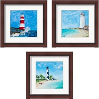 Framed Lighthouses 3 Piece Framed Art Print Set