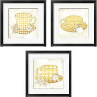 Framed 'Tea 3 Piece Framed Art Print Set' border=