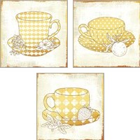 Framed 'Tea 3 Piece Art Print Set' border=