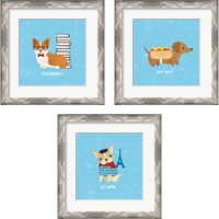 Framed 'Good Dogs 3 Piece Framed Art Print Set' border=