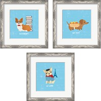 Framed 'Good Dogs 3 Piece Framed Art Print Set' border=