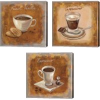 Framed Coffee Time on Wood 3 Piece Canvas Print Set