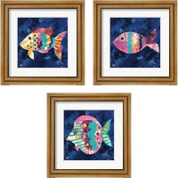 Framed 'Boho Reef  3 Piece Framed Art Print Set' border=