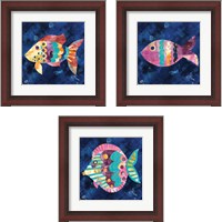 Framed 'Boho Reef  3 Piece Framed Art Print Set' border=
