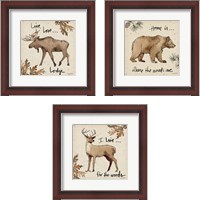 Framed 'Lodge Life 3 Piece Framed Art Print Set' border=