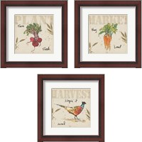 Framed 'Farmers Feast 3 Piece Framed Art Print Set' border=