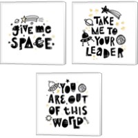 Framed Give Me Space 3 Piece Canvas Print Set
