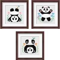 Framed Tumbling Pandas 3 Piece Framed Art Print Set