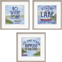 Framed Lake Living Panel 3 Piece Framed Art Print Set