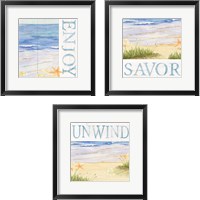 Framed Savor the Sea 3 Piece Framed Art Print Set