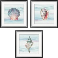 Framed 'Ocean Dream no Filigree 3 Piece Framed Art Print Set' border=
