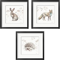 Framed 'Woodland Walk 3 Piece Framed Art Print Set' border=