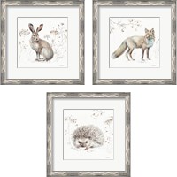 Framed 'Woodland Walk 3 Piece Framed Art Print Set' border=