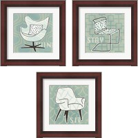 Framed Retro Chair 3 Piece Framed Art Print Set