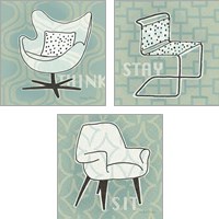 Framed Retro Chair 3 Piece Art Print Set