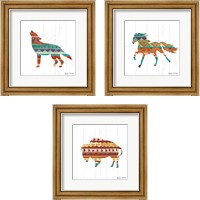 Framed 'Southwestern Vibes 3 Piece Framed Art Print Set' border=