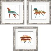 Framed 'Southwestern Vibes 3 Piece Framed Art Print Set' border=