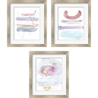 Framed 'Desert  3 Piece Framed Art Print Set' border=