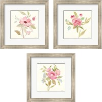 Framed 'Petals and Blossoms 3 Piece Framed Art Print Set' border=