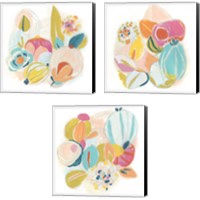 Framed Floral Vibe 3 Piece Canvas Print Set