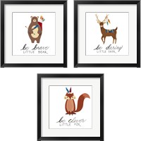 Framed 'Woodland Warriors 3 Piece Framed Art Print Set' border=