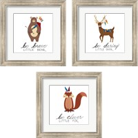 Framed 'Woodland Warriors 3 Piece Framed Art Print Set' border=