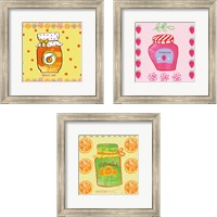 Framed 'Pretty Jams and Jellies 3 Piece Framed Art Print Set' border=