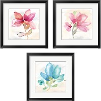 Framed 'Poppy Single 3 Piece Framed Art Print Set' border=