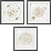 Framed Golden Galaxy 3 Piece Framed Art Print Set
