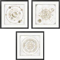 Framed Golden Galaxy 3 Piece Framed Art Print Set