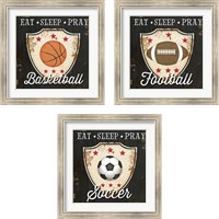 Framed Eat, Sleep, Pray 3 Piece Framed Art Print Set