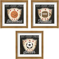Framed Eat, Sleep, Pray 3 Piece Framed Art Print Set