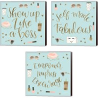 Framed 'Boss Ladies Mint 3 Piece Canvas Print Set' border=