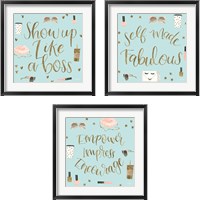 Framed Boss Ladies Mint 3 Piece Framed Art Print Set