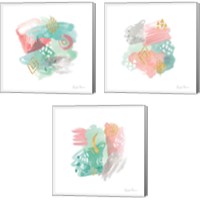 Framed 'Faridas Abstract 3 Piece Canvas Print Set' border=