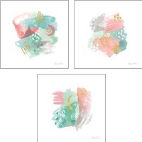 Framed 'Faridas Abstract 3 Piece Art Print Set' border=