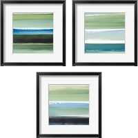 Framed 'Morning Pasture Square 3 Piece Framed Art Print Set' border=