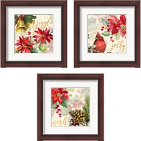 Framed 'Holiday Wishes 3 Piece Framed Art Print Set' border=