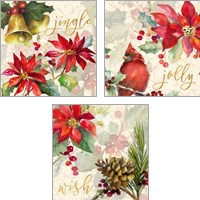 Framed Holiday Wishes 3 Piece Art Print Set