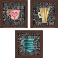 Framed 'Coffee of the Day 3 Piece Framed Art Print Set' border=