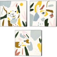 Framed 'Llama Moderne 3 Piece Canvas Print Set' border=