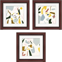 Framed 'Llama Moderne 3 Piece Framed Art Print Set' border=