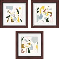 Framed 'Llama Moderne 3 Piece Framed Art Print Set' border=