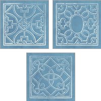 Framed 'Garden Schematic 3 Piece Art Print Set' border=