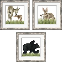 Framed 'Woodland Babes 3 Piece Framed Art Print Set' border=