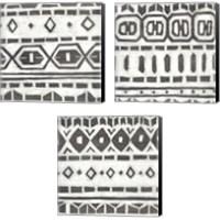 Framed Tribal Textile 3 Piece Canvas Print Set