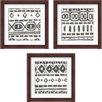 Framed Tribal Textile 3 Piece Framed Art Print Set