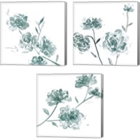Framed 'Traces of Flowers 3 Piece Canvas Print Set' border=