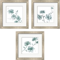 Framed 'Traces of Flowers 3 Piece Framed Art Print Set' border=