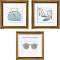 Framed 'Must Have Fashion Gray White 3 Piece Framed Art Print Set' border=